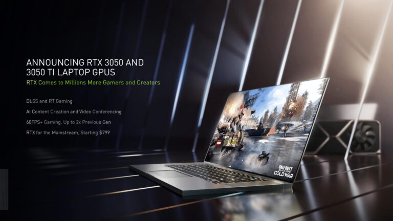 NVIDIA เปิดตัวการ์ดจอ GeForce RTX 3050 และ RTX 3050 Ti สำหรับโน้ตบุ๊ก