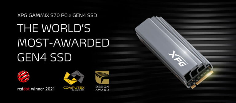 XPG GAMMIX S70 ได้รับรางวัล 2021 COMPUTEX d&i ถือเป็น SSD Gen4 ที่ได้รับรางวัลมากที่สุดในโลก