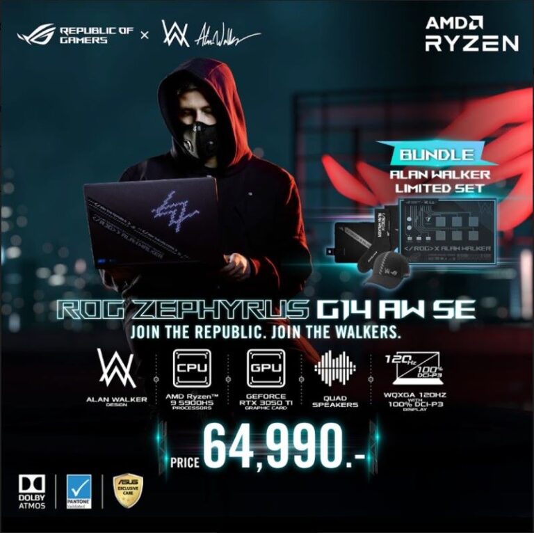 ROG เผยโฉม ROG Zephyrus G14 Alan Walker Special Edition เกมมิ่งโน้ตบุ๊กที่ได้รับแรงบันดาลใจจาก Alan Walker