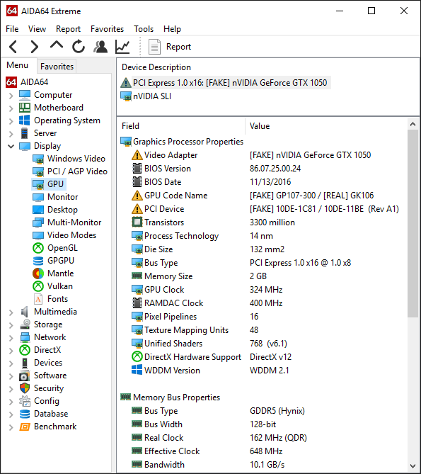 FinalWire เปิดตัว AIDA64 v6.70 เพิ่มข้อมูล GeForce RTX 3090 Ti และปรับปรุงการทดสอบประสิทธิภาพให้เข้ากับซีพียูใหม่อีกหลายรุ่น 3 shot1 fakegpu en 8