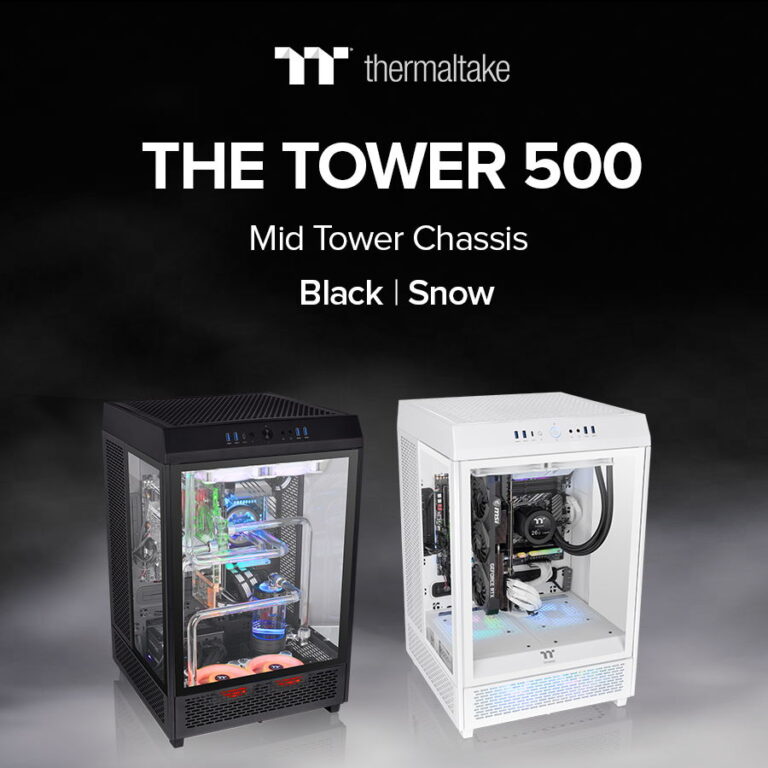 Thermaltake เปิดตัว The Tower 500 Black และ Snow Editions เคสทาวเวอร์ขนาดกลางที่เปิดมุมมองแบบพาโนรามา โชว์ความสวยของฮาร์ดแวร์ภายใน