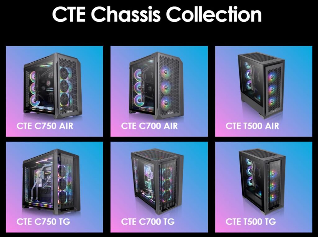 Thermaltake เปิดตัว CTE Form Factor Series เคสที่ออกแบบด้วยการคำนึงถึงการระบายความร้อนเป็นหลัก 4 CTE CASE COLLECTION