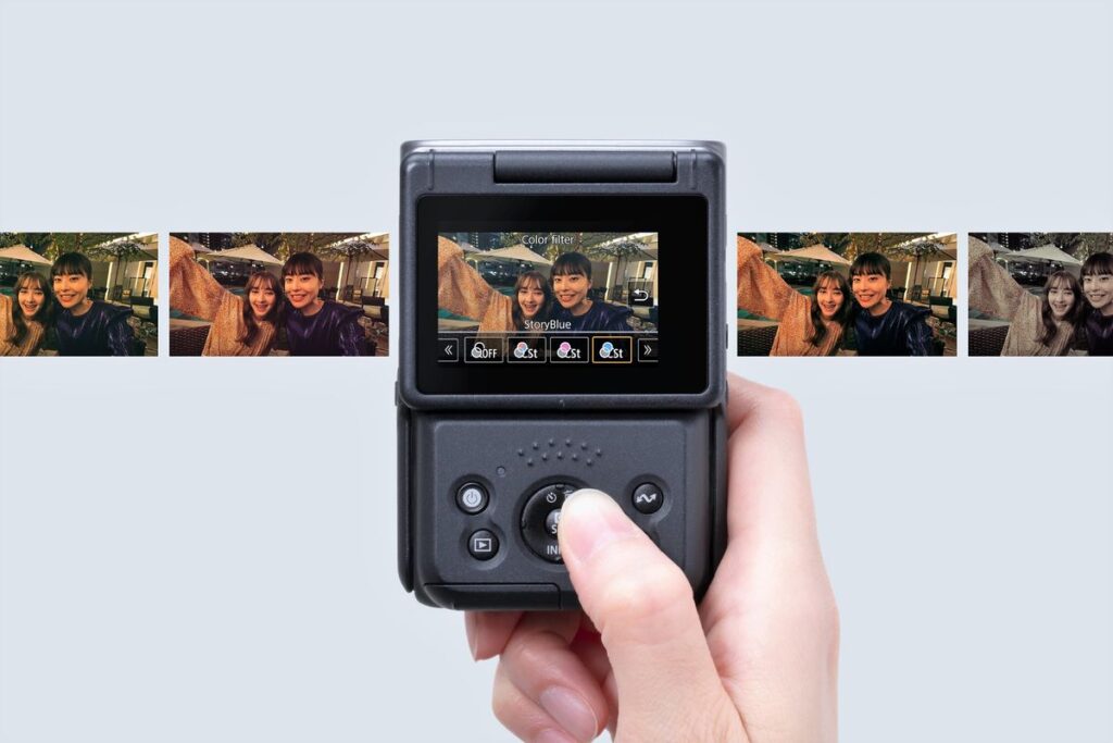 Canon PowerShot V10 กล้องสำหรับชาว Vlogger จัดเต็ม ทั้งงานวิดีโอ 4K และไลฟ์สตรีม ดีไซน์เฉียบเล็กเพียง 9 ซม. 4 Canon PowerShot V10 design colorFilter UI en