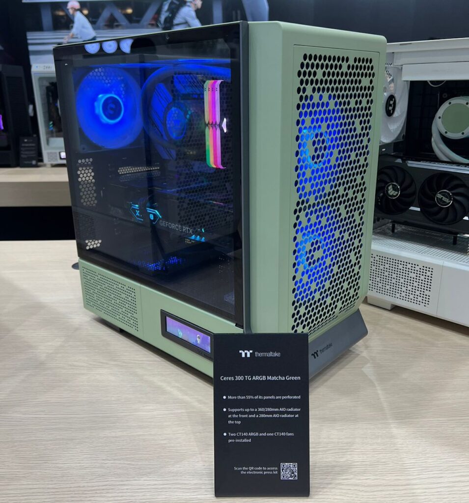 Thermaltake เปิดตัวเคส CTE Series และอุปกรณ์ต่าง ๆ ที่ใช้ สีพิเศษ Matcha Green ที่งาน COMPUTEX 2023 5 Tt Case Matcha Green computex 2023