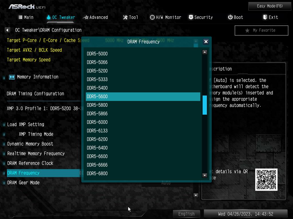 ASRock B760M SL BIOS OC RAM