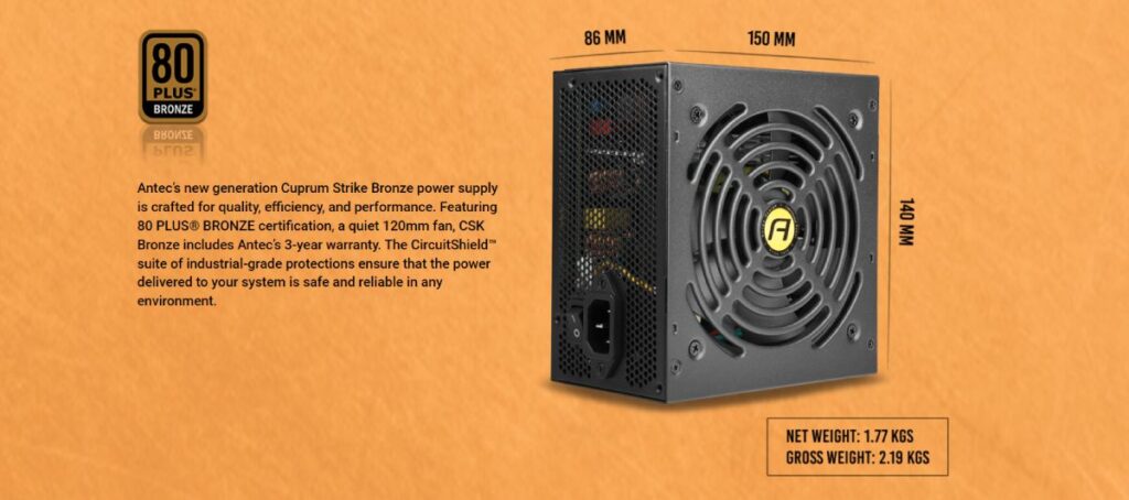 Antec CSK 750H พาวเวอร์ซัพพลาย 80 Plus Bronze คุณภาพดี ถอดสายได้ ราคาสุดคุ้ม 2 Pr CSK 750H ประกอบ1 result
