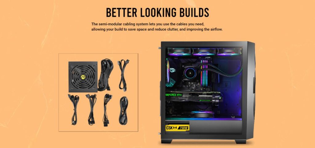 Antec CSK 750H พาวเวอร์ซัพพลาย 80 Plus Bronze คุณภาพดี ถอดสายได้ ราคาสุดคุ้ม 3 Pr CSK 750H ประกอบ2 result