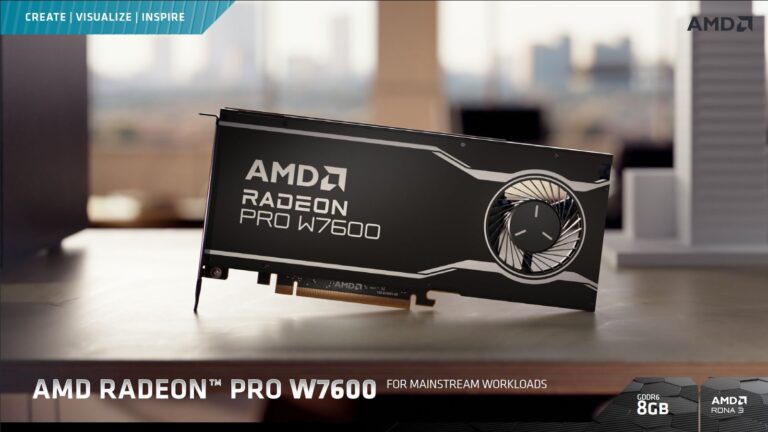 AMD เปิดตัวเวิร์คสเตชันกราฟิกการ์ด 2 รุ่น AMD Radeon PRO W7600 และ Radeon PRO W7500
