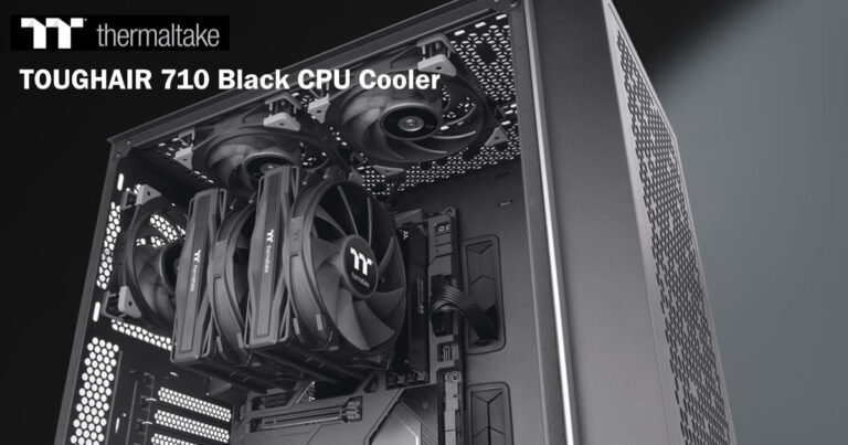 Thermaltake เปิดตัวฮีตซิงค์ประสิทธิภาพสูง TOUGHAIR 710 Black เย็น เงียบ เรียบร้อย ไร้แสงสีรบกวน