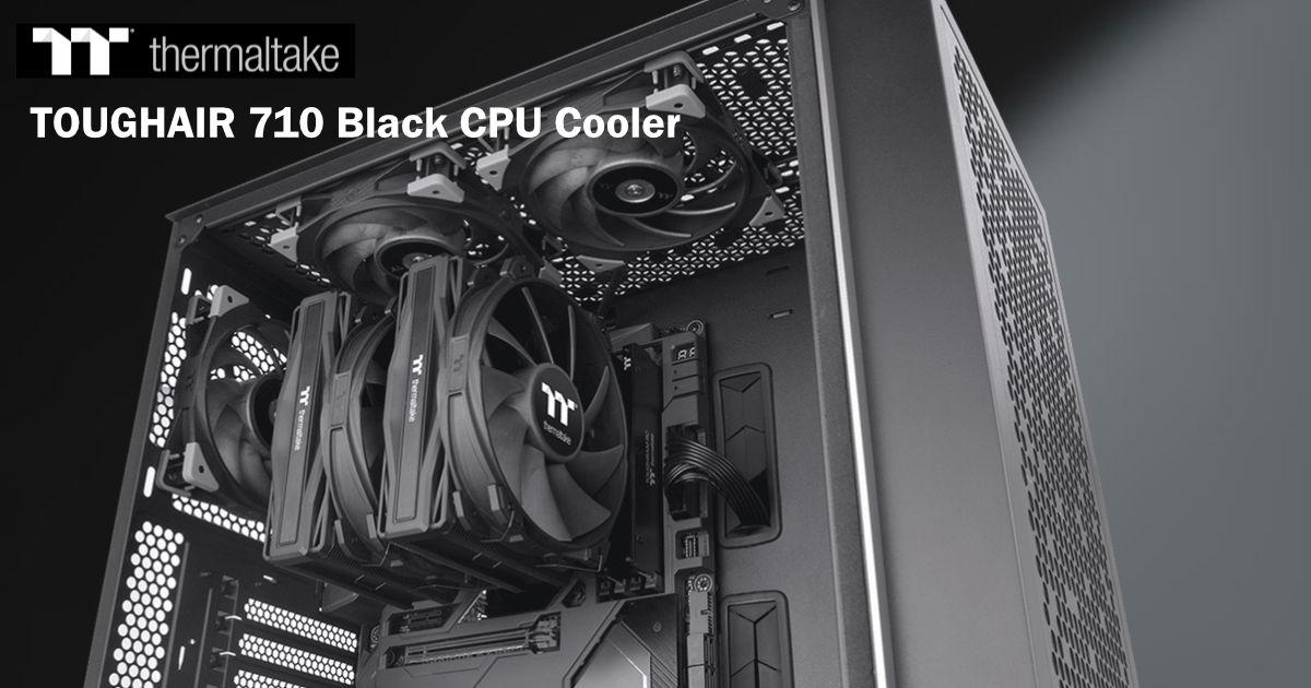 Thermaltake เปิดตัวฮีตซิงค์ประสิทธิภาพสูง TOUGHAIR 710 Black เย็น เงียบ เรียบร้อย ไร้แสงสีรบกวน 1 TOUGHAIR 710 Cover