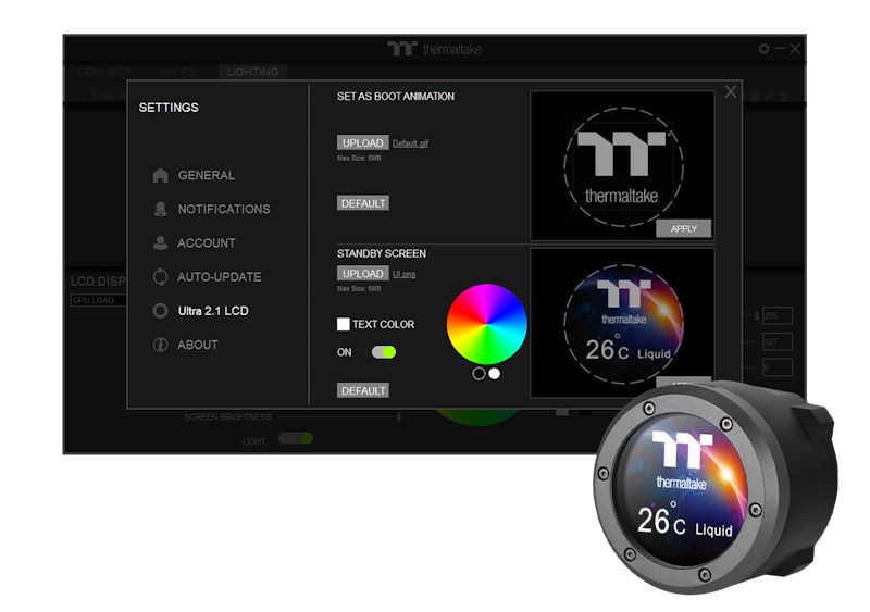 Thermaltake เปิดตัว TH V2 ARGB Sync AIO Liquid Cooler Series อัปเกรดใหม่ ดีไซน์ใหม่ 4 CustomizeLCDDisplay 1