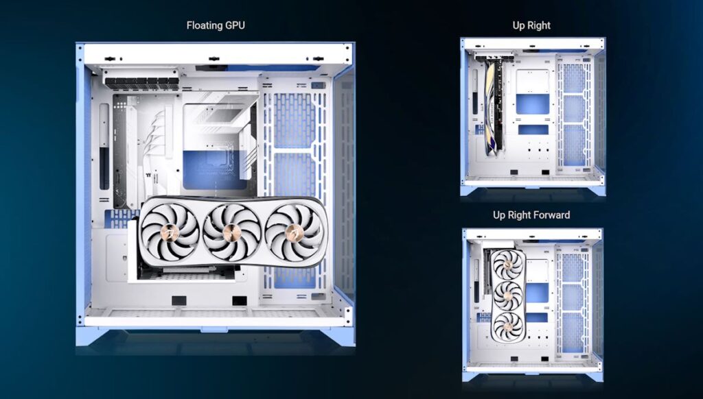 Thermaltake เปิดตัวเคส CTE E600 MX Mid Tower โดดเด่นด้วยการติดตั้ง GPU ได้สามรูปแบบ 3 CTE 600 GPU setup
