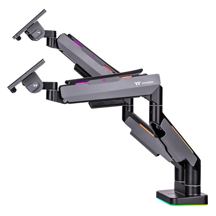 Thermaltake วางจำหน่ายแขนจับจอ มาพร้อมไฟ RGB มีทั้งแบบจอคู่และจอเดี่ยว 6 dual rgb monitor arm img03