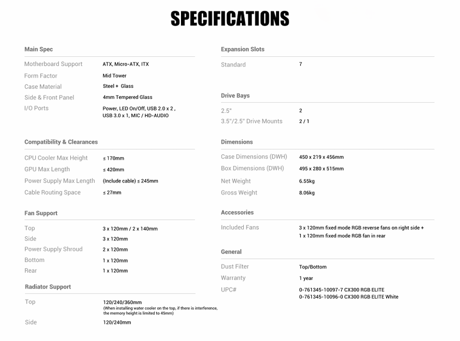 Ascenti พร้อมเสิร์ฟ Antec CX300 RGB ELITE เคสพาโนรามิค 4 พัดลม ราคา 1,590 บาท ความคุ้มค่าที่ทุกคนต้องตะลึง !! 8 Antec CX300 RGB ELITE 10