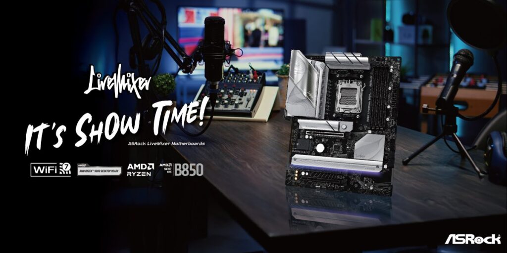 ASRock เปิดตัวเมนบอร์ดชิปเซต AMD B850 ซ็อกเก็ต AM5 เต็มรูปแบบเพื่อมอบประสิทธิภาพที่ไม่มีใครเทียบได้ 3 ASRock B850 LiveMixer