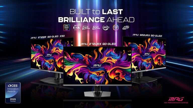 MSI เปิดตัวจอภาพ QD-OLED รีเฟรชเรต 500Hz รุ่นแรกของโลก ที่งาน CES 2025