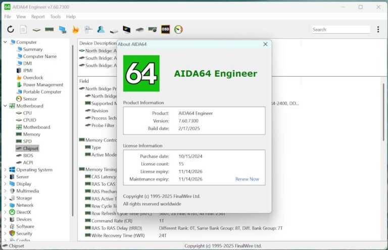 FinalWire อัปเดต AIDA64 v7.60 รองรับเมนบอร์ดชิปเซตใหม่ และกราฟิกรุ่นใหม่จาก AMD และ NVIDIA