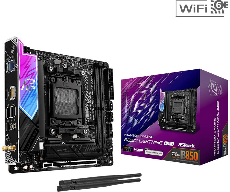 ASRock Phantom Gaming B850I Lightning WiFi พลังแห่งเกมมิ่งในขนาด Mini-ITX 7 B850I Lightning WiFiL1