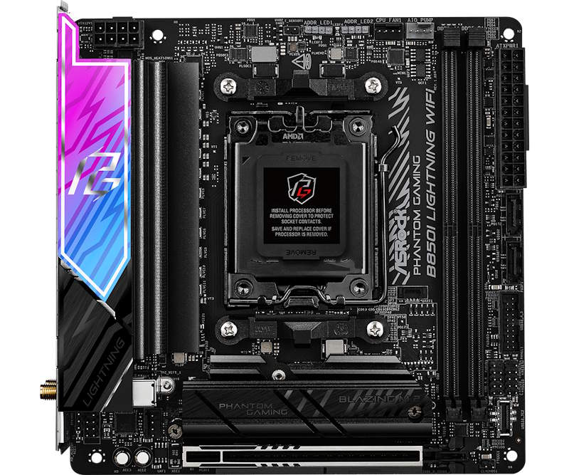 ASRock Phantom Gaming B850I Lightning WiFi พลังแห่งเกมมิ่งในขนาด Mini-ITX 8 B850I Lightning WiFiL2