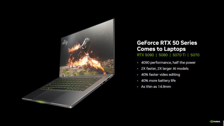 NVIDIA เปิดตัว RTX 50 Laptop GPU ยุคใหม่ของกราฟิกบนแล็ปท็อปพร้อมพลัง AI