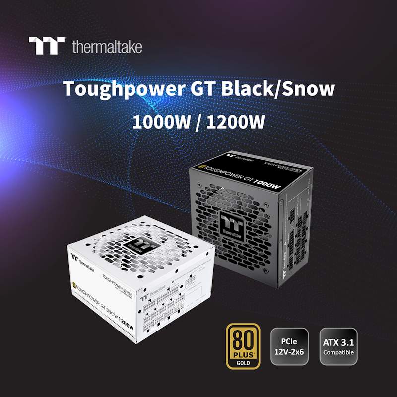 Thermaltake เปิดตัวพาวเวอร์ซัพพลาย Toughpower GT 1000W และ 1200W รองรับ ATX 3.1 2 Thermaltake Launches ATX 3.1 Ready Toughpower GT 1000W 1200W PSUs 1 1