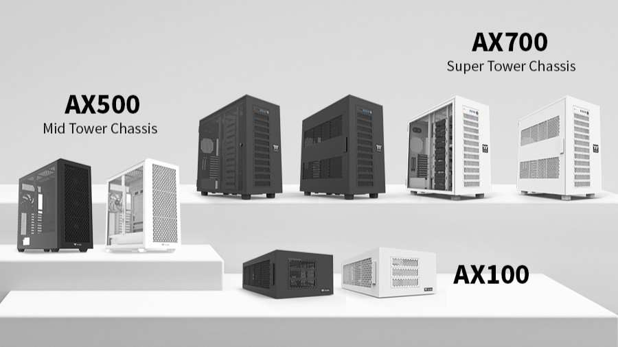 Thermaltake เปิดตัวเคส AX Series ดีไซน์ฟูลทาวเวอร์แบบโมดูลาร์ เพื่อการระบายความร้อน พื้นที่ภายในกว้าง และความยืดหยุ่นในการใช้งาน 1 Thermaltake Unveils the AX Series Chassis Lineup 1 1