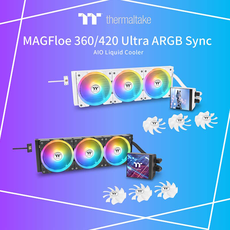 Thermaltake เปิดตัว MAGFloe Ultra ARGB Sync AIO Liquid Cooler จอแสดงผลขนาดใหญ่, พัดลมอัจฉริยะ, การจัดการสายไฟที่เรียบร้อย 3 Thermaltake Launches MAGFloe Ultra ARGB Sync AIO Liquid Cooler 1