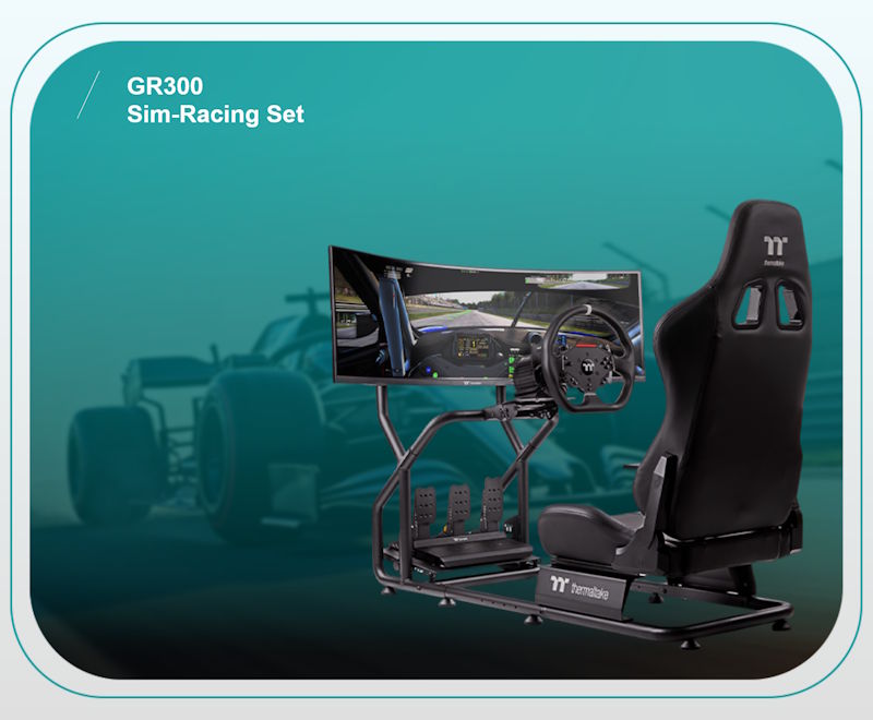 Thermaltake G6 Racing Wheel & Pedals Bundle สัมผัสประสบการณ์นักแข่งมืออาชีพ 4 DriveSet G6 Direct Drive Racing Wheel with Pedals Bundle