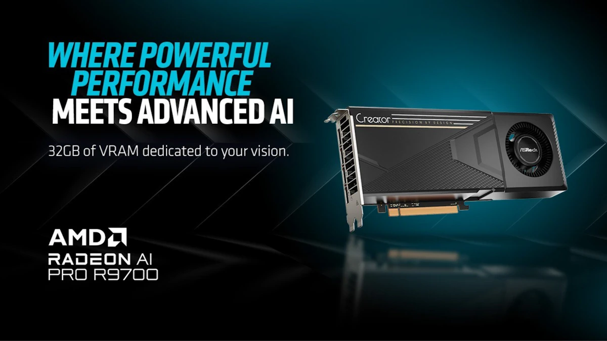 ASRock เปิดตัวกราฟิกการ์ด AMD Radeon AI PRO R9700 สองรุ่นใหม่ ยกระดับงานพัฒนา AI 1 ASRock AMD Radeon AI PRO R9700 Creator 32GB