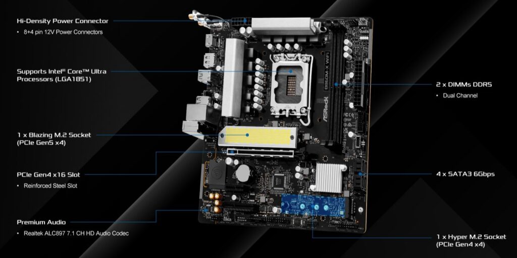 พรีวิวเมนบอร์ด ASRock B860M-X WiFi ความสมดุลของประสิทธิภาพและความคุ้มค่าในขนาดกะทัดรัด 5 ASRock B860M-X WiFi