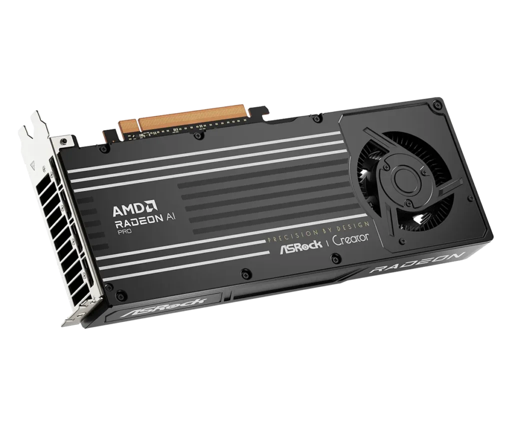 ASRock เปิดตัวกราฟิกการ์ด AMD Radeon AI PRO R9700 สองรุ่นใหม่ ยกระดับงานพัฒนา AI 4 ASRock AMD Radeon AI PRO R9700 Creator 32GB (R9700 CT 32G)
