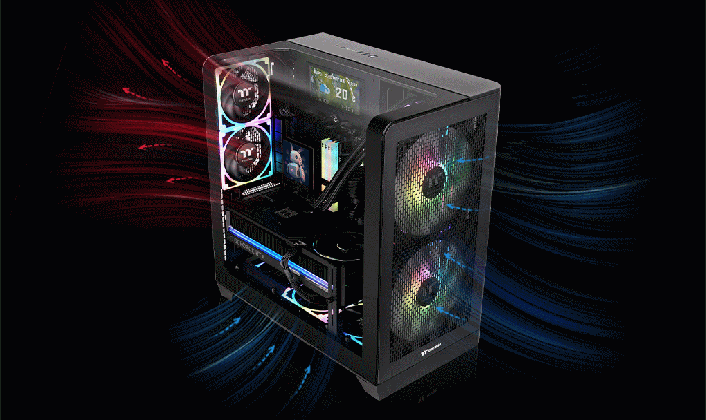 Thermaltake View 390 Air เคสดีไซน์กระจกโค้งแบบพาโนรามา รองรับเมนบอร์ดแบบซ่อนสาย และระบายความร้อนขั้นสูง 1 View 390 Air