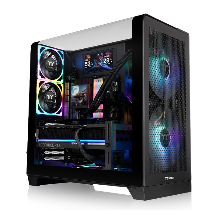 Thermaltake View 390 Air เคสดีไซน์กระจกโค้งแบบพาโนรามา รองรับเมนบอร์ดแบบซ่อนสาย และระบายความร้อนขั้นสูง 3 View 390 Air