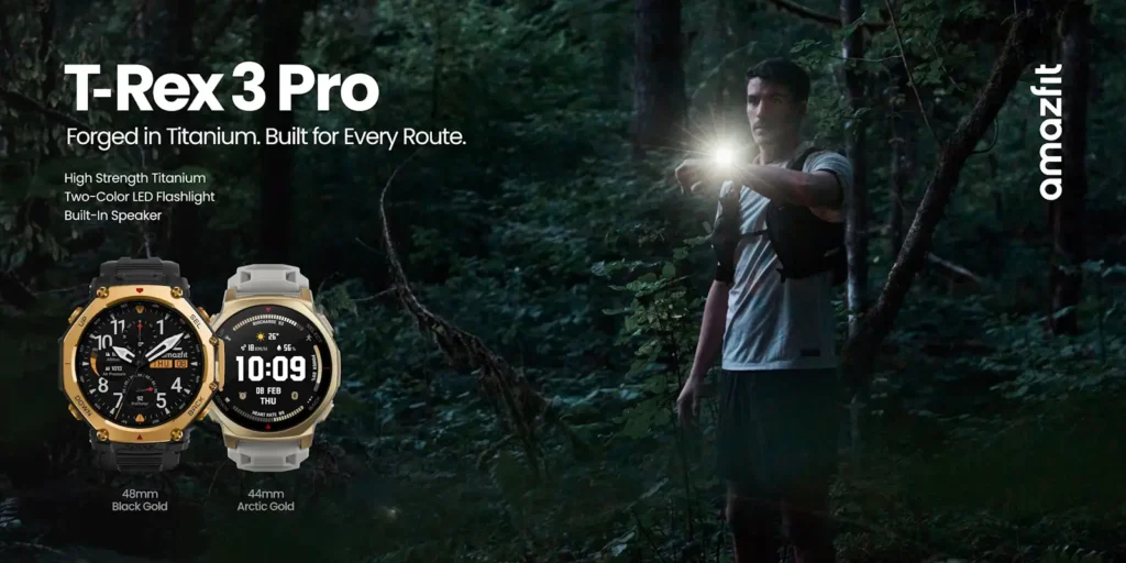 Amazfit T-Rex 3 Pro สมาร์ทวอทช์เรือธงล่าสุดจาก Zepp Health ดีไซน์แข็งแกร่ง พร้อมไฟฉายในตัว และระบบแผนที่ออฟไลน์ขั้นสูง สำหรับสาย Outdoor ตัวจริง 2 Amazfit T-Rex 3 Pro