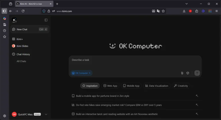 Kimi AI เปิดตัว “OK Computer” โหมดเอเจนต์อัจฉริยะ ที่เปลี่ยนไอเดียมาเป็นเว็บไซต์ และสไลด์ได้ง่ายในพร้อมเดียว
