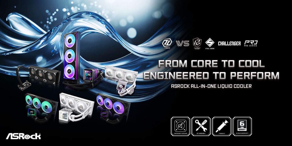 ASRock ขนทัพนวัตกรรมบุกงาน CES 2026 เปิดตัวชุดน้ำ AIO ครั้งแรก พร้อมขยายไลน์ผลิตภัณฑ์พีซีครบวงจร 2 2025 AIO All Series 1200x600 1