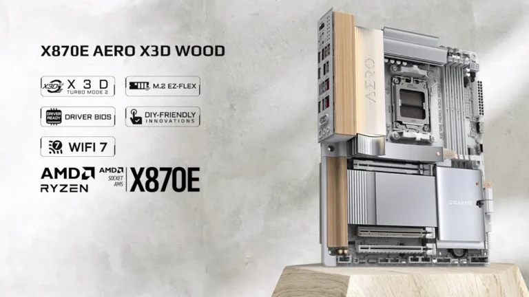 GIGABYTE เปิดตัว X870E AERO X3D WOOD เมนบอร์ดดีไซน์ลายไม้ ผสานความงามธรรมชาติเข้ากับเทคโนโลยีขั้นสุด