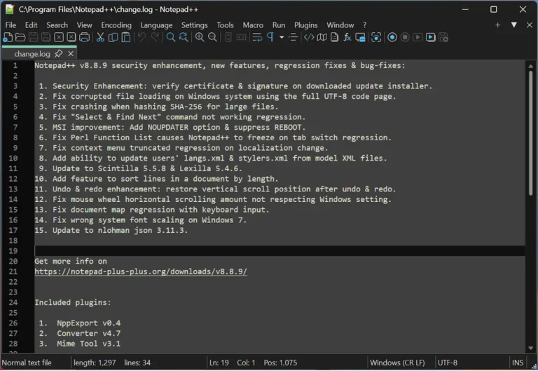 Notepad++ ออกเวอร์ชัน 8.8.9 แก้ไขช่องโหว่ด้านความปลอดภัย