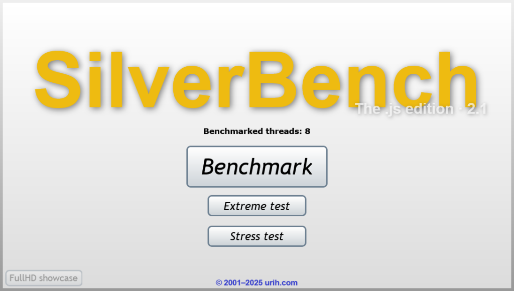 SilverBench – เว็บทดสอบ CPU Online ยอดนิยม