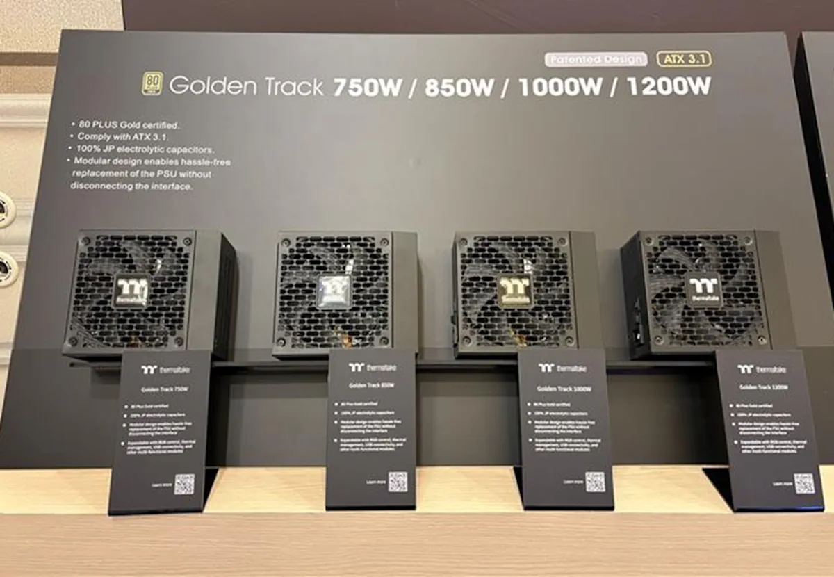 Thermaltake เปิดตัวพาวเวอร์ซัพพลายใหม่ Golden Track Series ขับเคลื่อนนวัตกรรมแห่งอนาคต ขุมพลังระดับทอง 750W, 850W, 1000W และ 1200W
