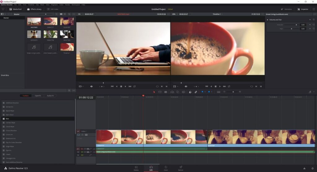 โปรแกรมตัดต่อวิดีโอฟรี DaVinci Resolve