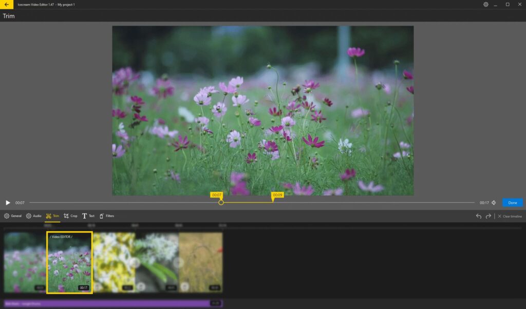 Ice Video Editor Trim