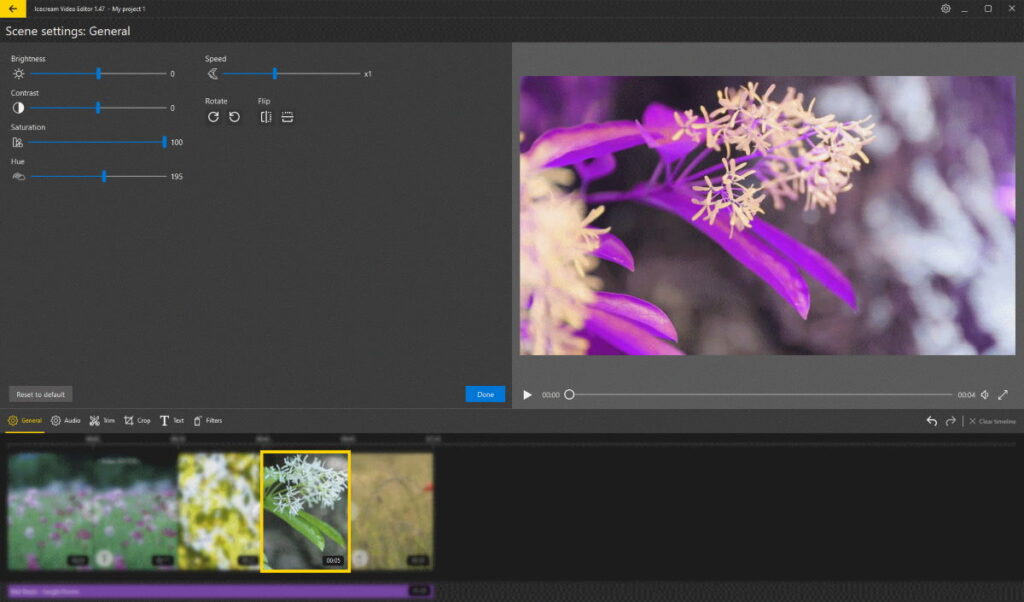 Ice Video Editor color