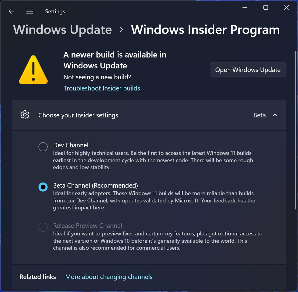 Windows Update Insider Program