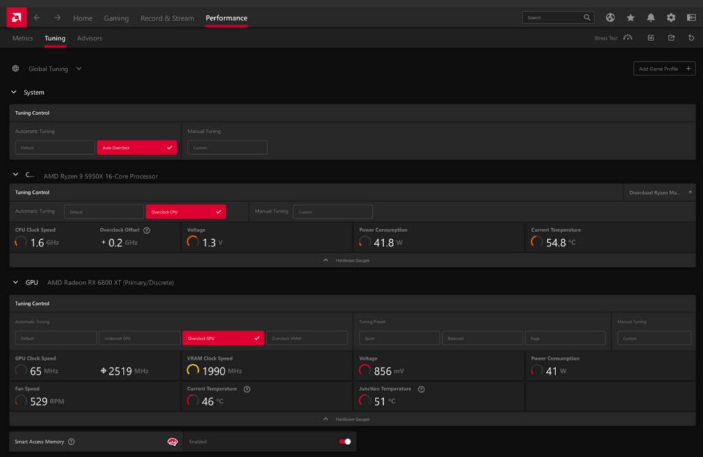 Radeon Software Auto Overclocking