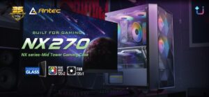 Antec NX270 ดีไซน์ตาข่าย Mesh & Geometric Diamond Shape ฟังก์ชั่นครบครัน พัดลมจัดเต็ม ราคาคุ้ม