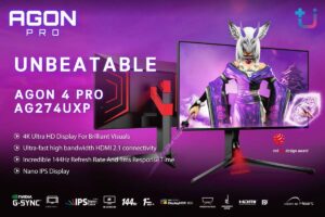 Ascenti เปิดตัวเกมมิ่งมอนิเตอร์ AGON PRO AG274UXP สเปคขั้นเทพ 4K@144Hz 1ms Nano IPS