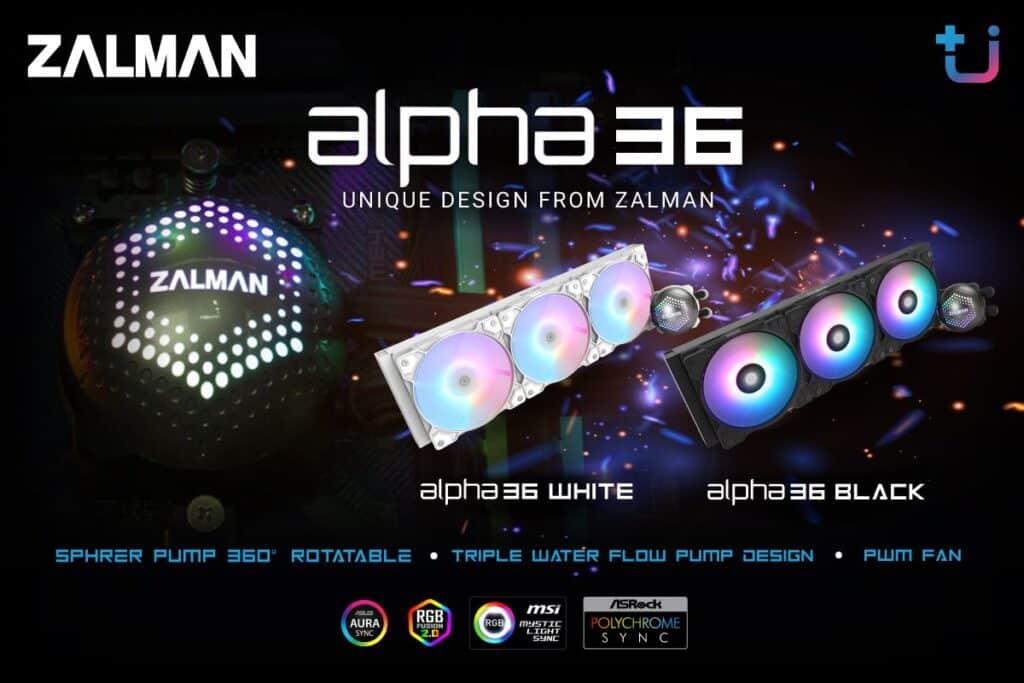 Ascenti เปิดตัว ZALMAN Alpha 36 Black/White ชุดน้ำ 3 ตอน ปั๊มสเฟียร์ เย็นจริง สุดคุ้ม!! 2 Pr Zalman Alpha main