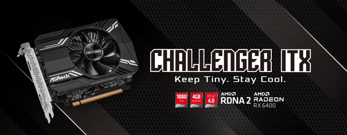 ASRock Announces AMD Radeon RX 6400 Challenger ITX 4GB Graphics...
