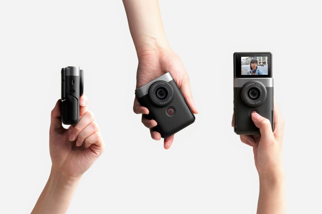 Canon PowerShot V10 กล้องสำหรับชาว Vlogger จัดเต็ม ทั้งงานวิดีโอ 4K และไลฟ์สตรีม ดีไซน์เฉียบเล็กเพียง 9 ซม. 3 Canon PowerShot V10 design hand silver org